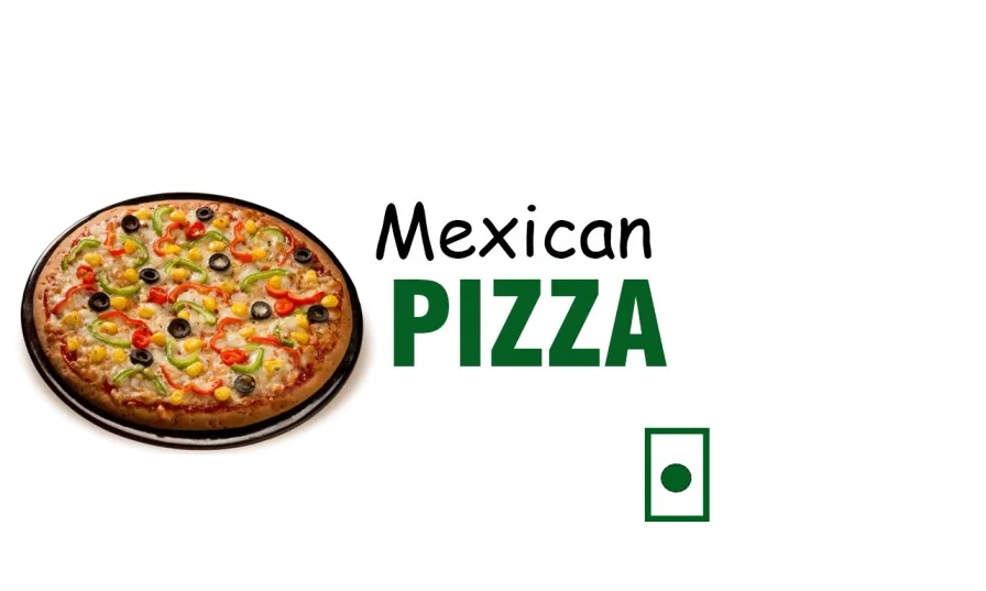 Mexican Veg Pizza(red/yellow/green capsicum/special sauce)