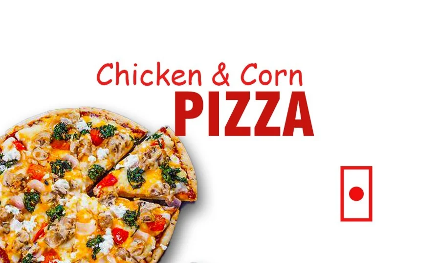 Chicken and Corn Pizza(spicy blend chicken with cheese and topping)