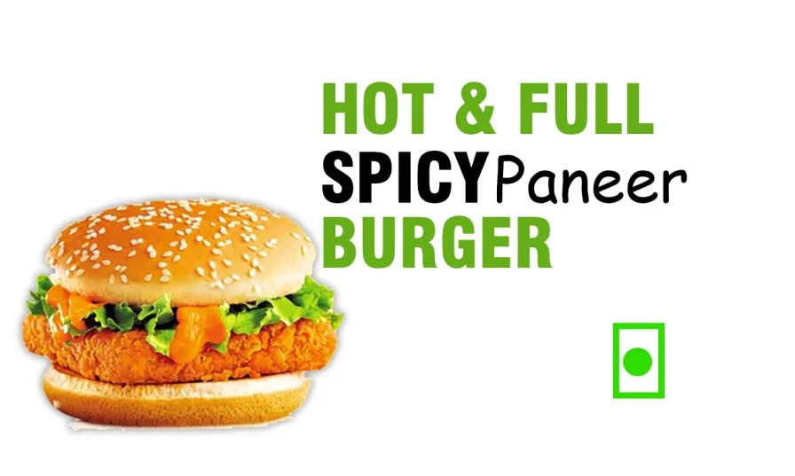 Hot & Shot Full Spicy Paneer Burger