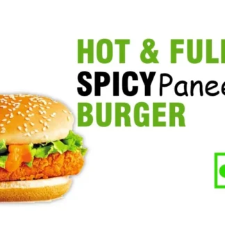 Hot & Shot Full Spicy Paneer Burger