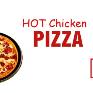 Hot Chicken Pizza(green cap./onion/hot chicken cubes)